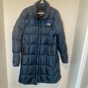 The North Face long coat navy color 600 size XL